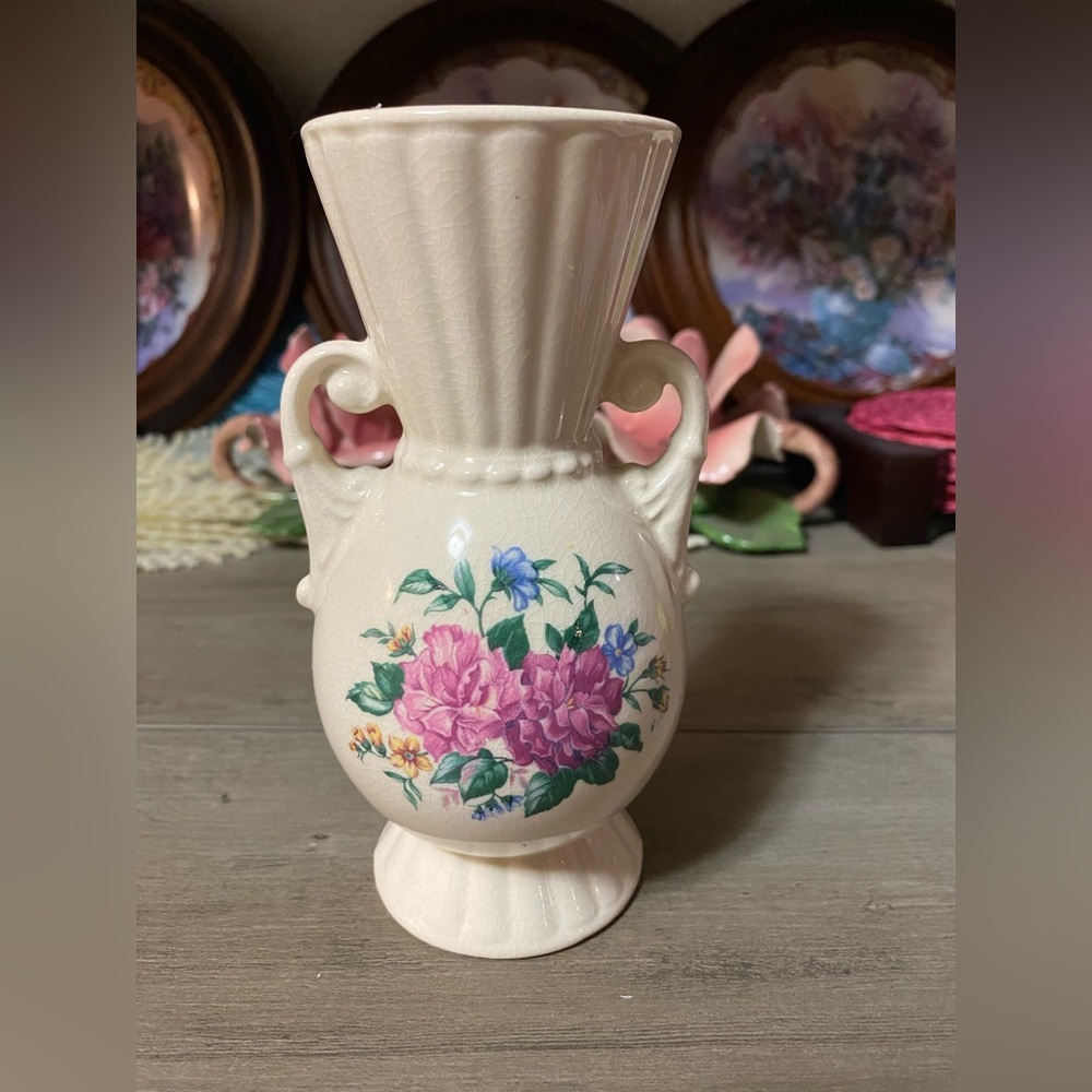 Vintage Royal Copley Floral Vase